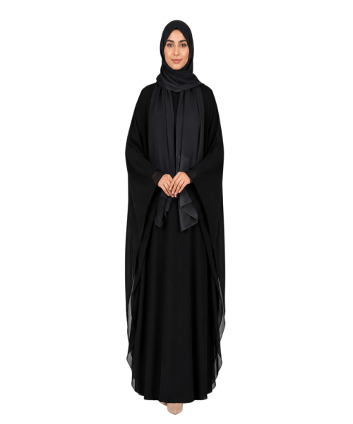 Classic Black Premium Chiffon Hijab Scarf