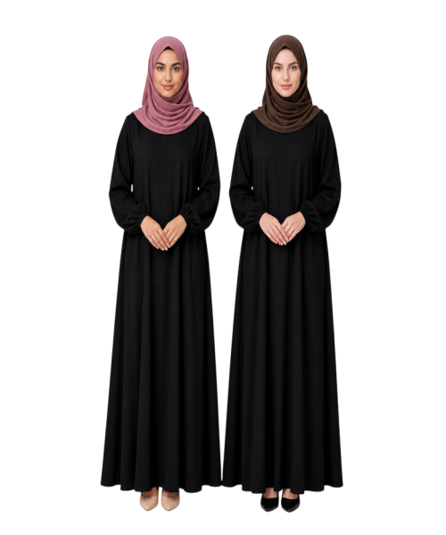 Premium Chiffon Hijab Scarf Set – Dusty Rose and Chocolate Brown